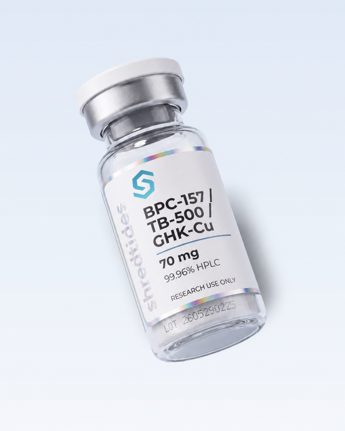 Shredtides BPC-157 / TB-500 / GHK-Cu research vial